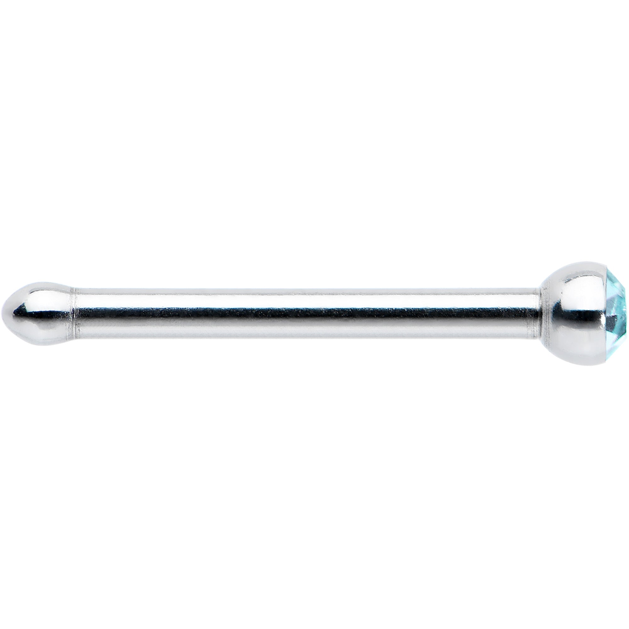 20G Stainless Steel Aqua Gem Micro Nose Bone