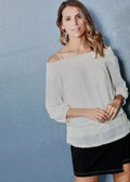 Women's Smocked Off Shoulder Lace Top
