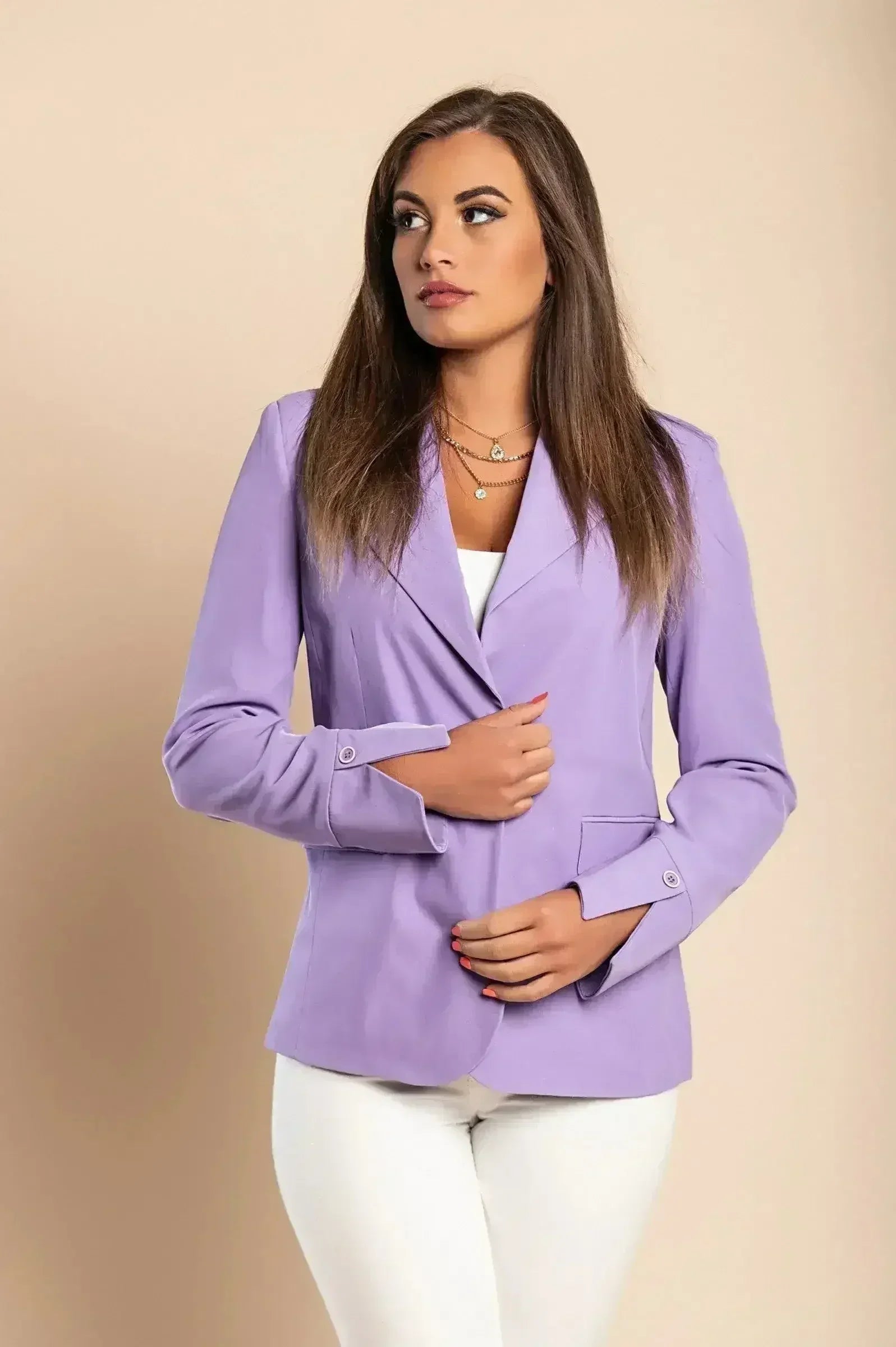 Blazer s klasičnim ovratnikom, lila