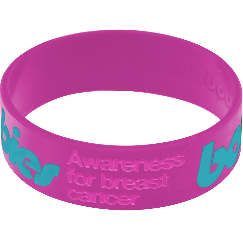 Purple Aqua Boobies Awareness for Breast Cancer Bracelet