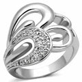3W325 Rhodium Brass Ring – AAA Clear CZ Solitaire (Dainty Sparkle)