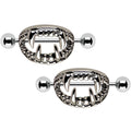 Scary Halloween Fangs Nipple Shield Set 14G 18mm