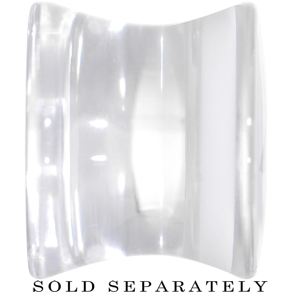 Clear White Acrylic Wish on a Star Saddle Plug 2G to 20mm