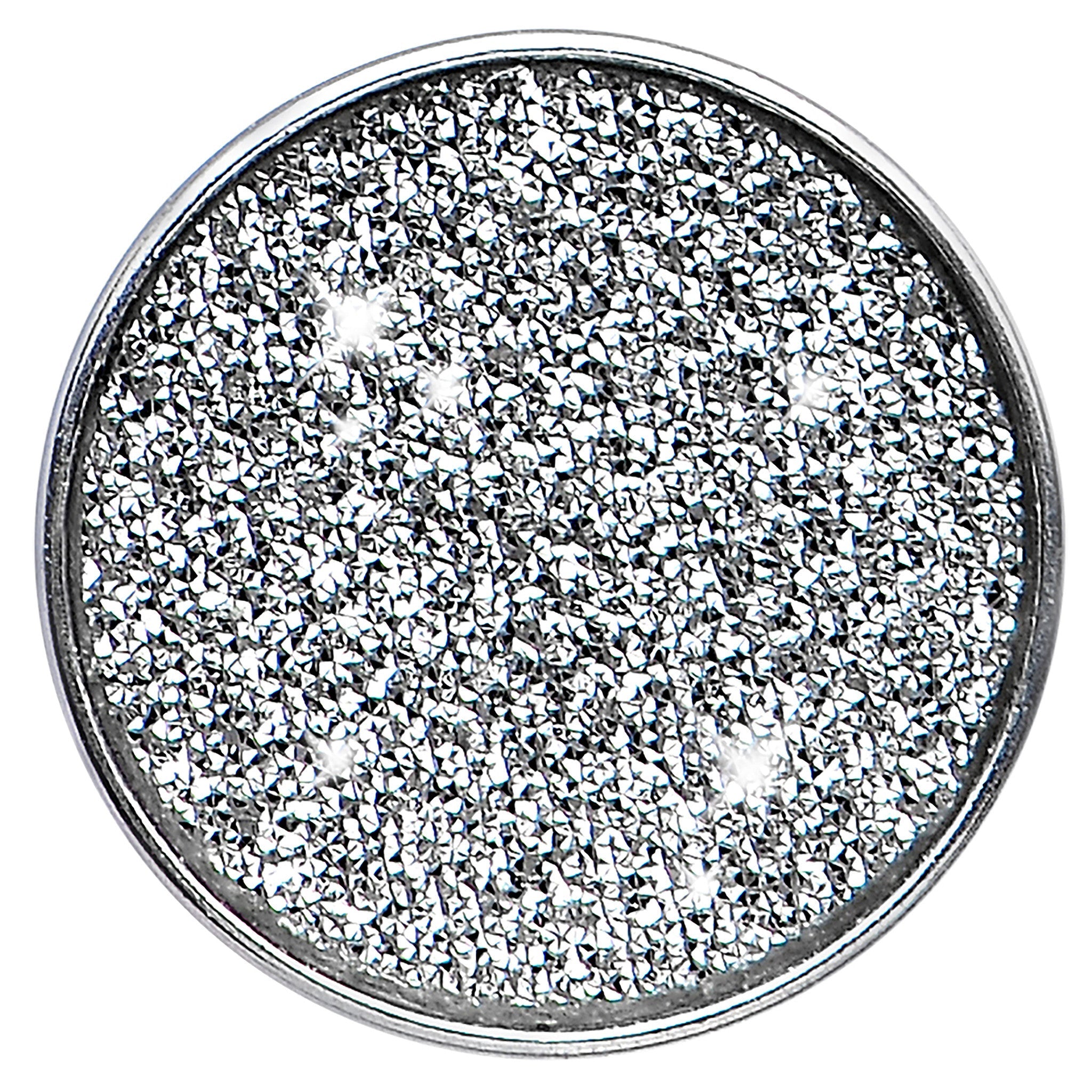 4G Stainless Steel Silver Sugar Glitter Screw Fit Plug