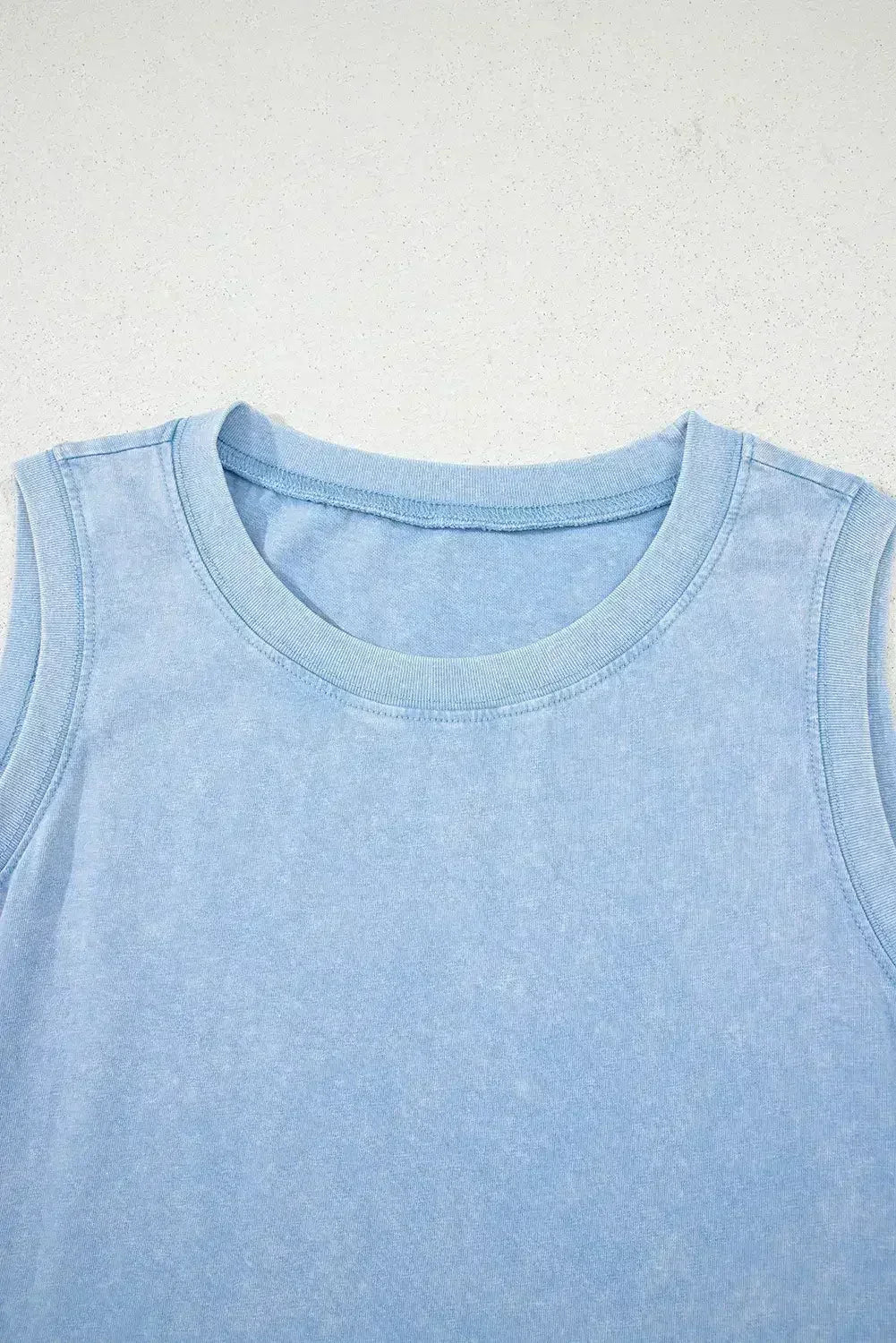 Beau Blue Mineral Wash Pocket Tank Mini Dress