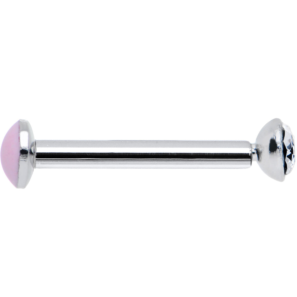 18G 5/16 Handmade Labret Created with Crystals 2.5mm