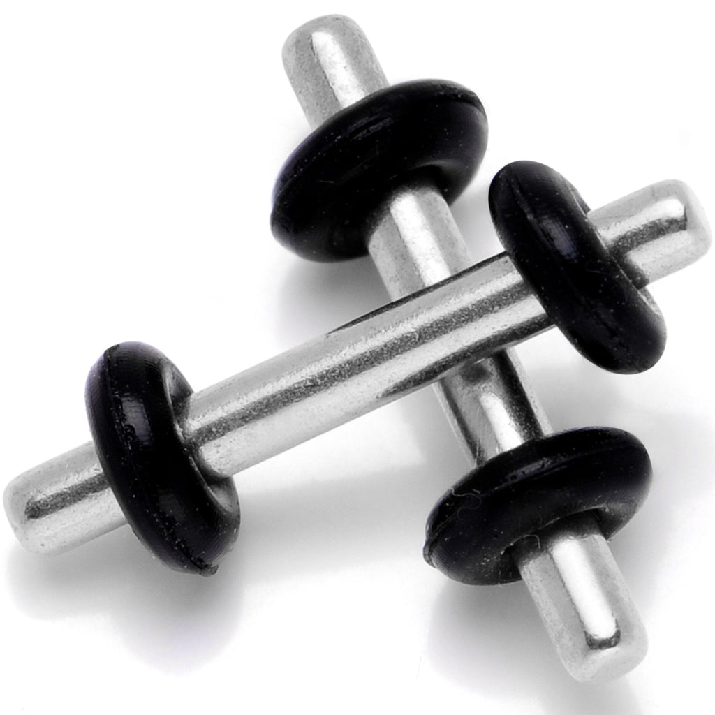 Stainless Steel Micro Straight Plug Set 14G to 8G
