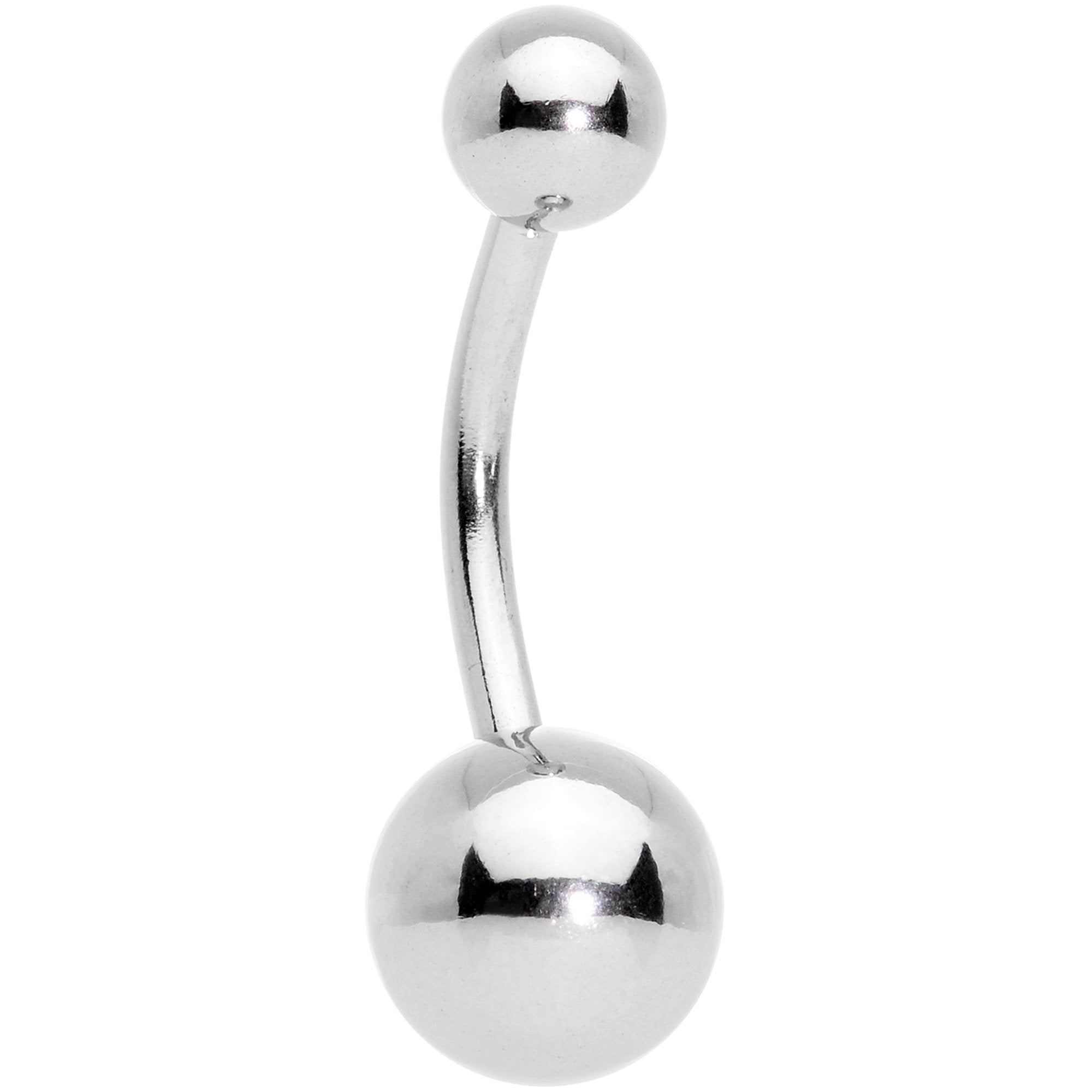 Clear Gem Red Holiday Gift Ornament Belly Ring Set of 4