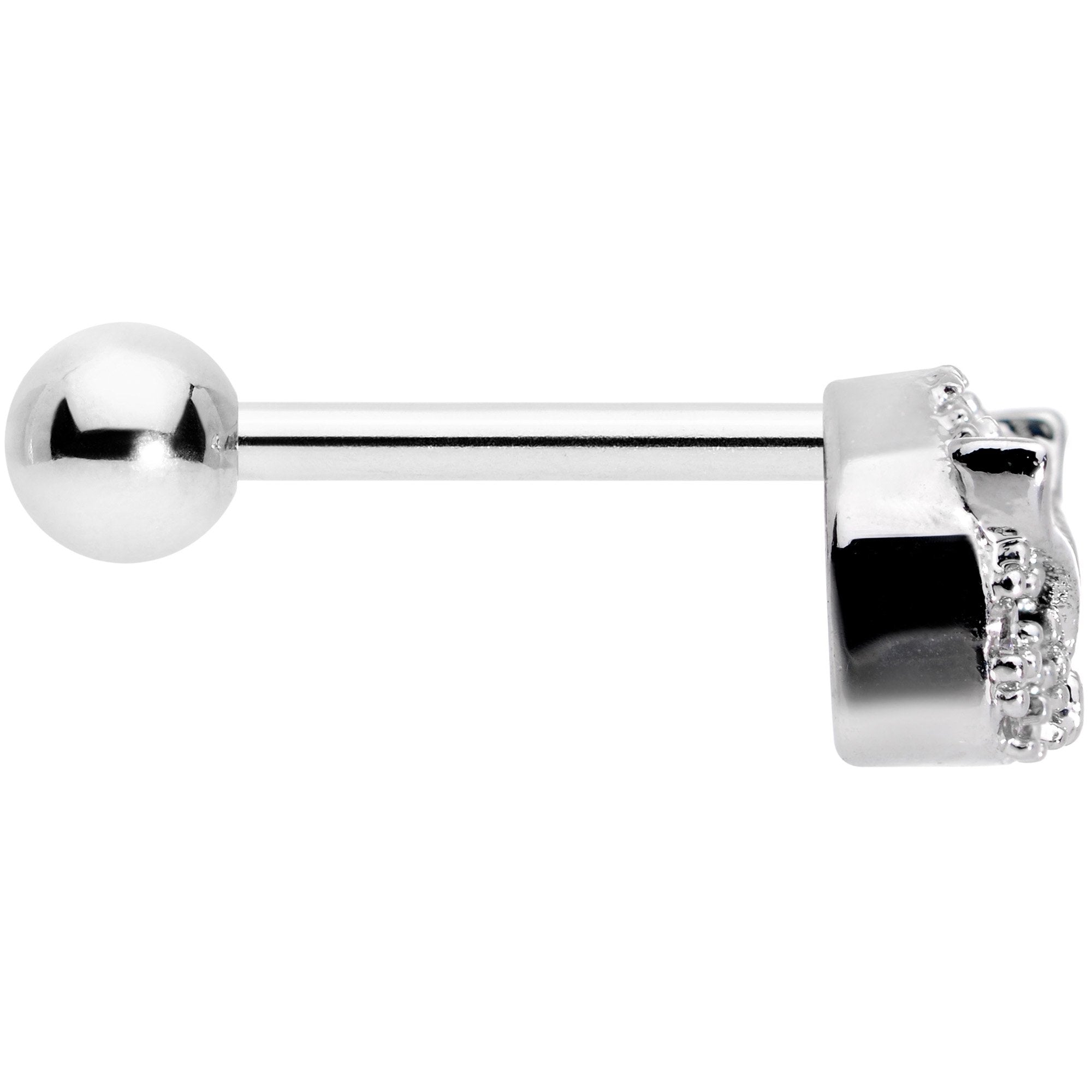 18G 5/16 Clear CZ Gem Wise Owl Cartilage Tragus Earring