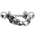 16G 3/8 Scary Skull Halloween Cartilage Cuff