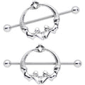 14G 13/16 Double Mermaid Nautical Nipple Shield Set