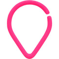 18G 3/8 Pink Matte Teardrop Cartilage Closure Ring