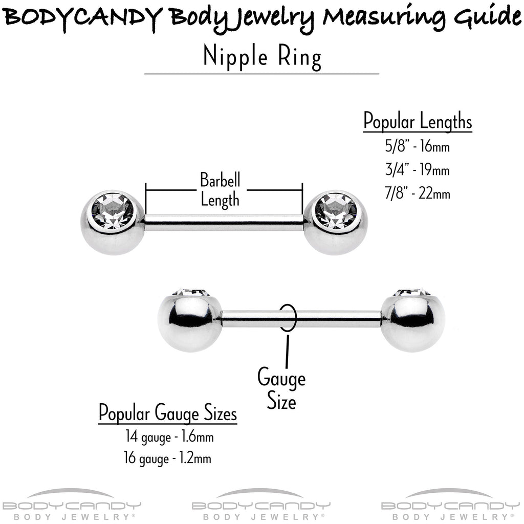 14G 9/16 Blue Turquoise Black Claw Barbell Nipple Ring Set