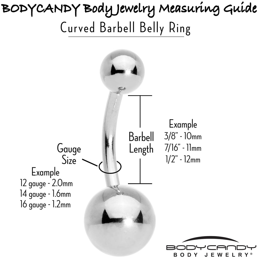 Blue Gem Butterflies Tiny Flower Dangle Belly Ring