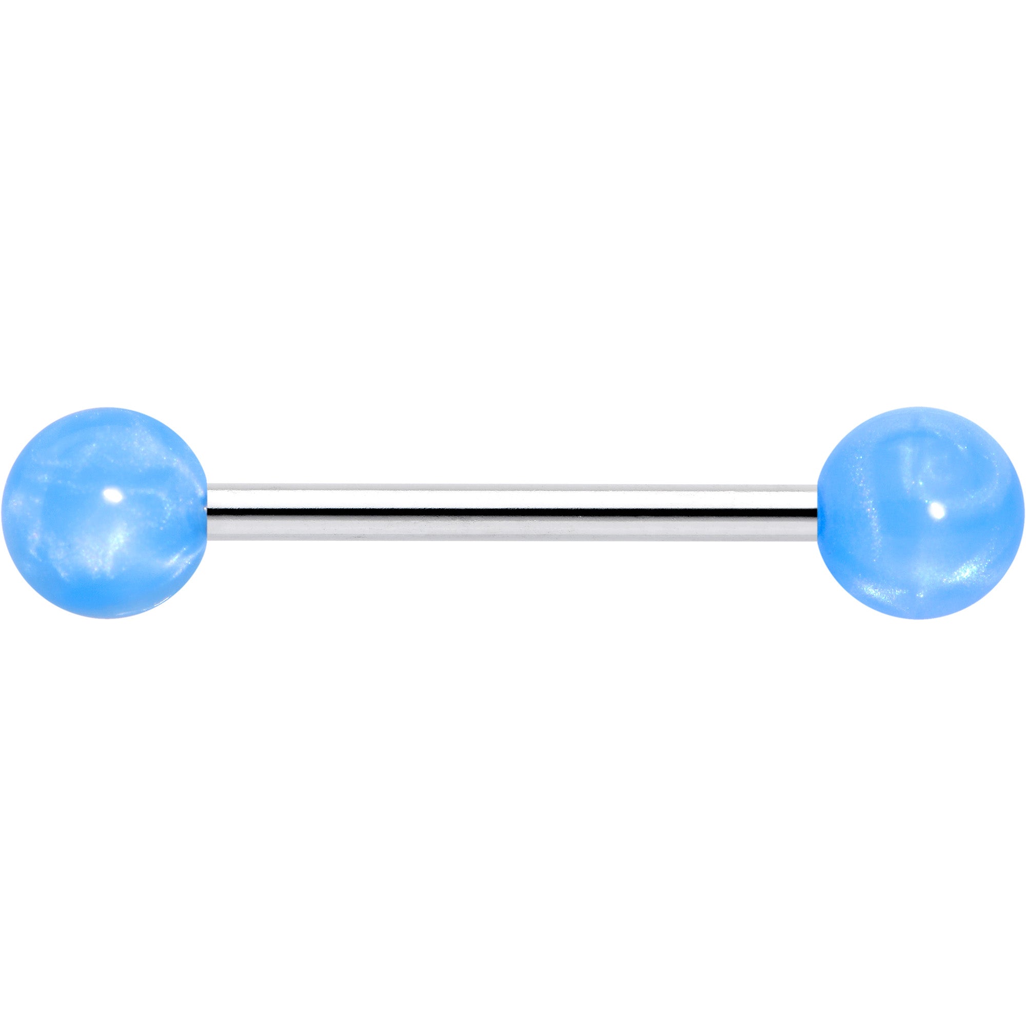 Color Acrylic Ball Tongue Ring Surgical Steel Barbell