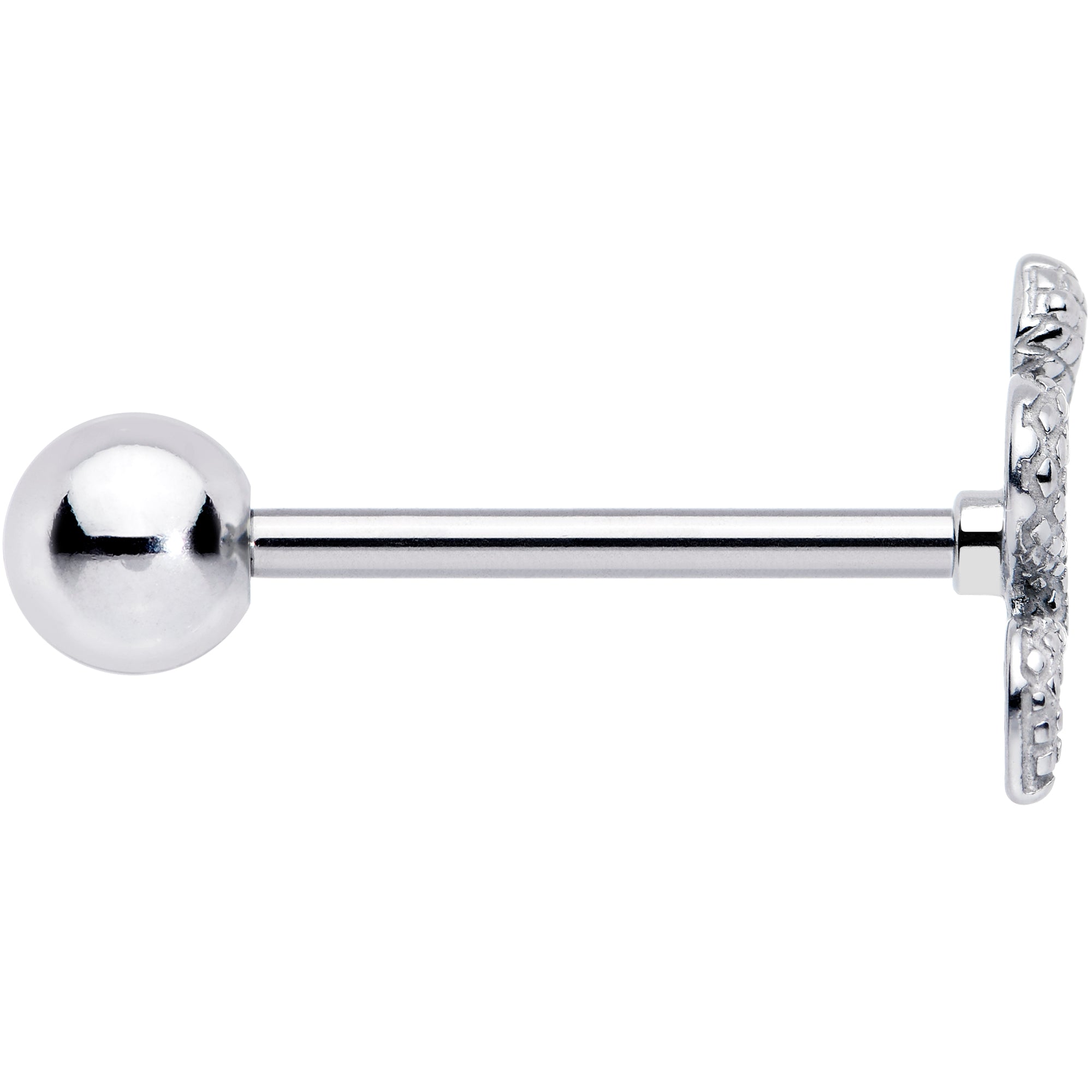 Coiled Serpent Snake Barbell Tongue Ring