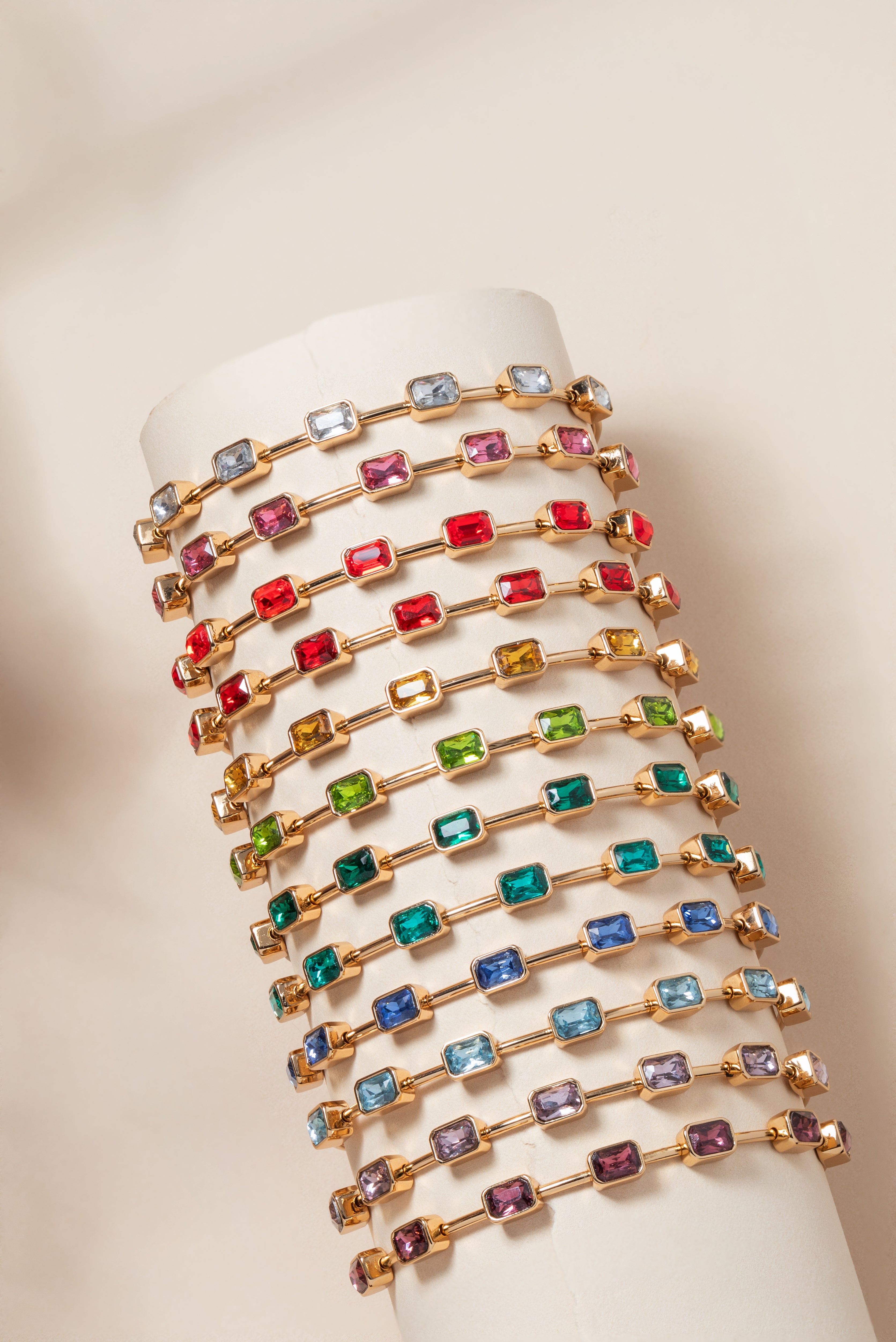 March Birthstone Emerald Cut Bangle