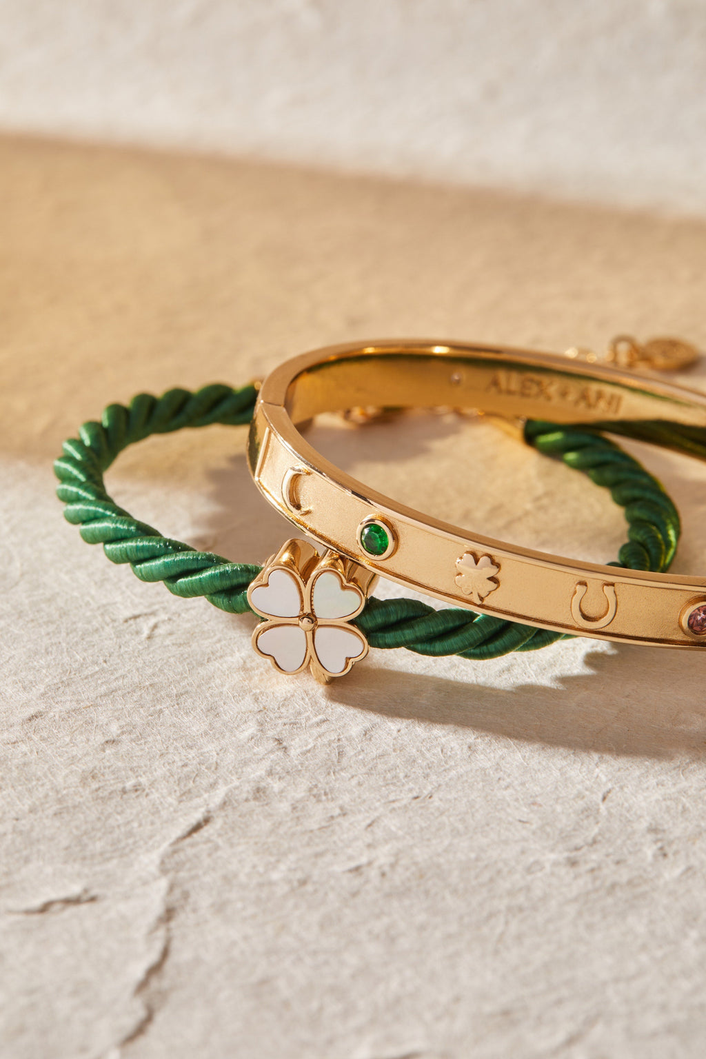Four Leaf Clover Cord Bracelet