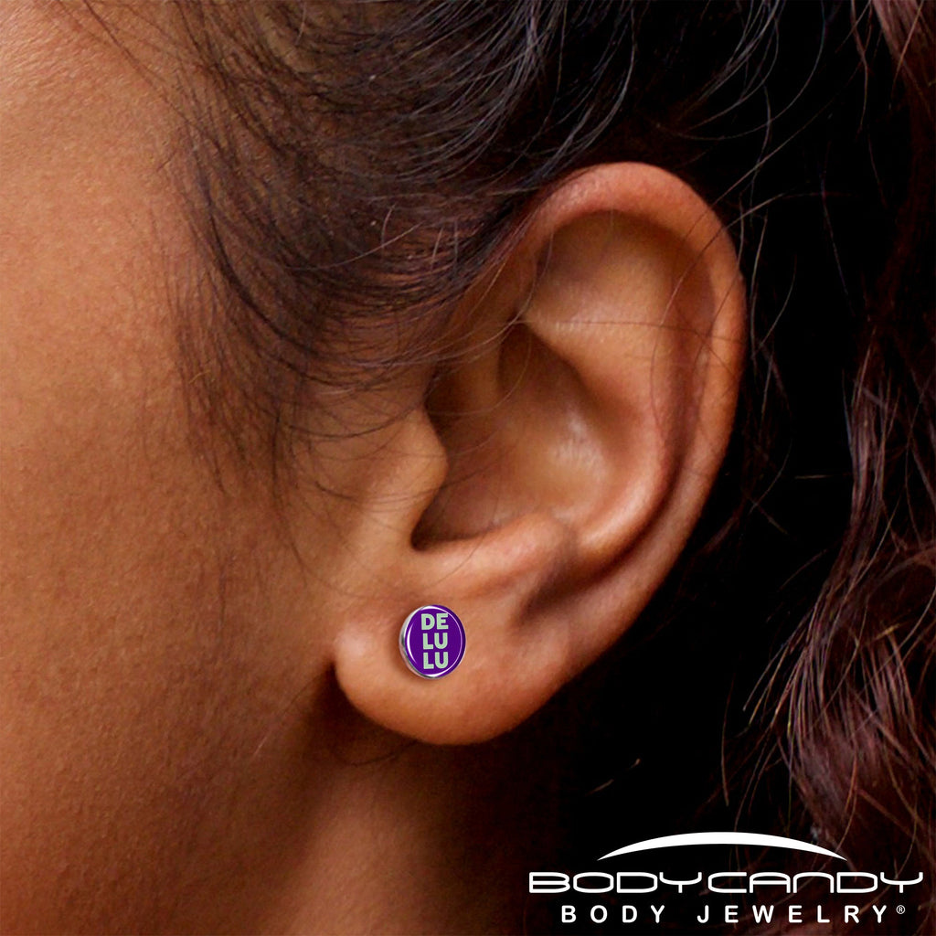 Word DELULU Stud Earrings by Onyx O