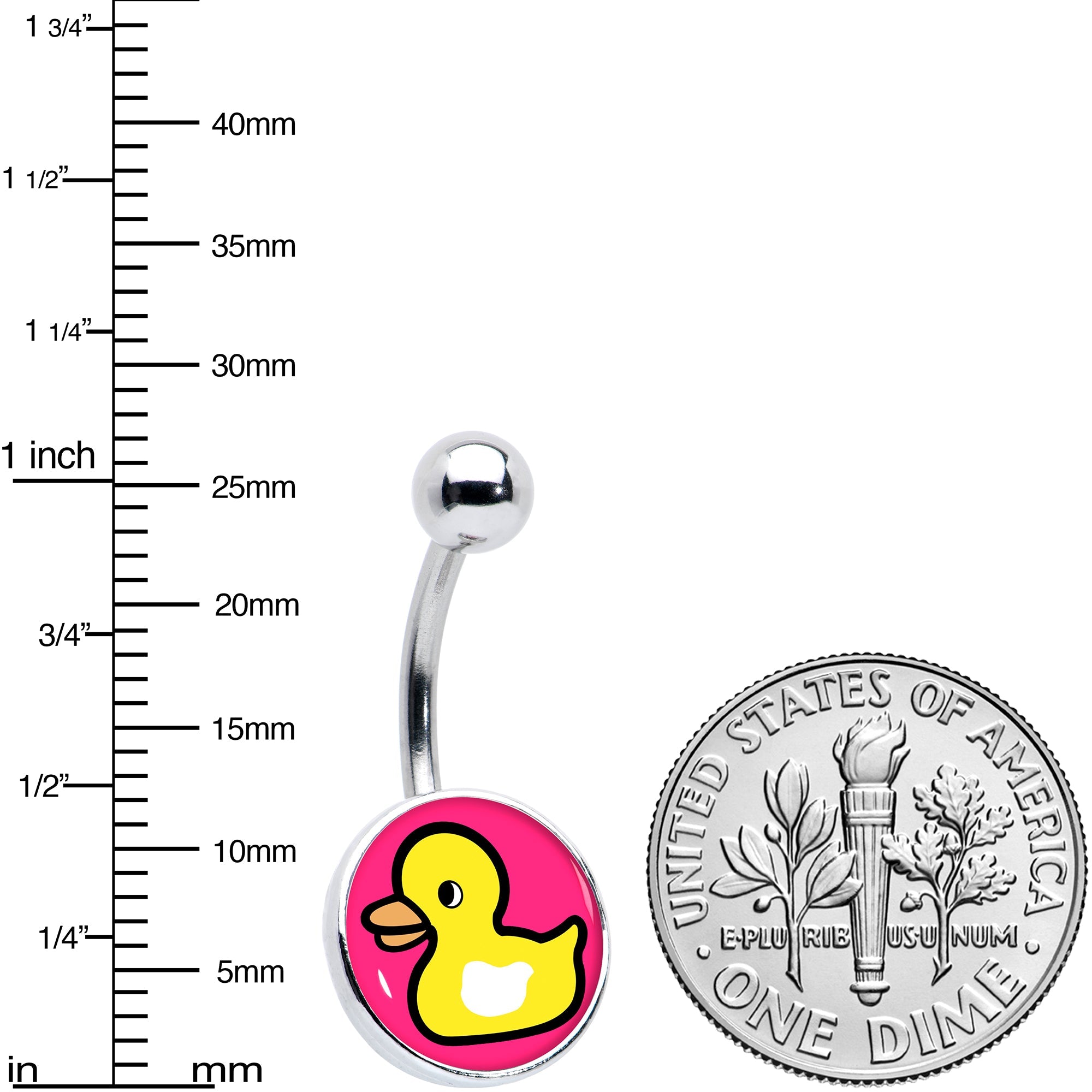 Yellow Ducky Belly Ring by Onyx O