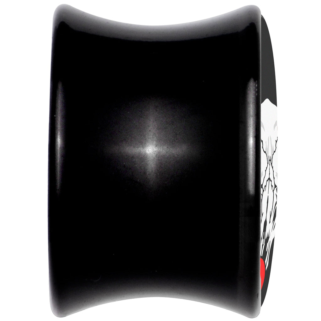 Holiday Dead Nosed Reindeer Black Acrylic Saddle Plug Set by Onyx O