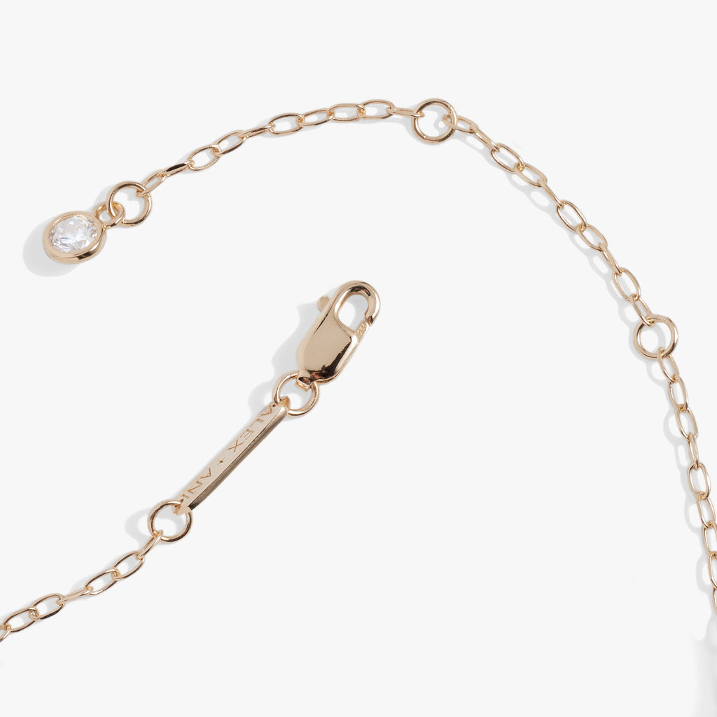 Initial J Precious Elongated Necklace