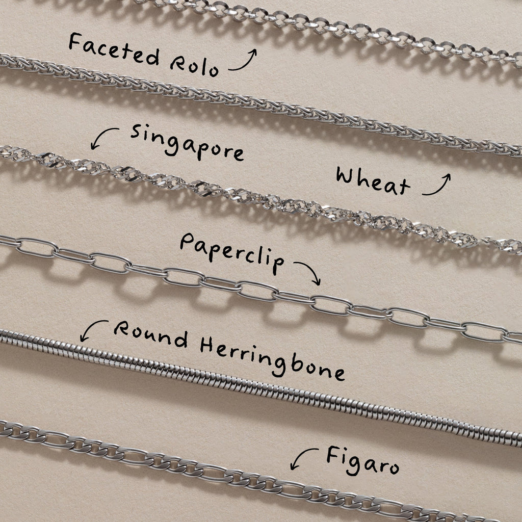 Round Herringbone Charm & Layering Necklace