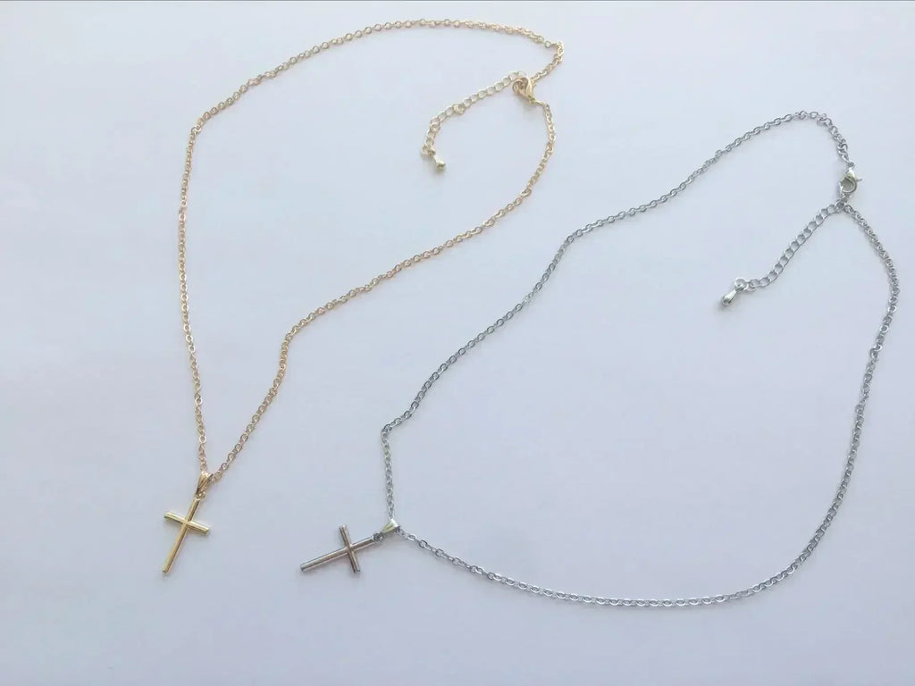 Luxury Zircon Cross Pendants Necklace Fashion Light Golden Silver Color for Men Women Jewelry Chain Accessory