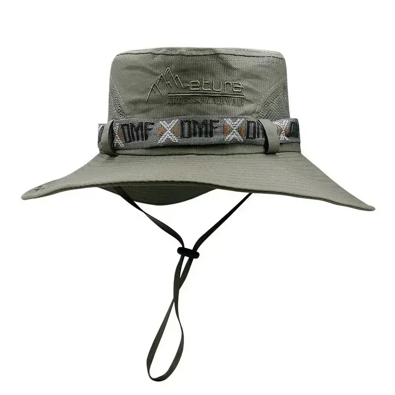 Hat Men's Outdoor Fishing Fisherman Hat Men's Large-brimmed Sun Hat Summer Sun Hat Youth Foldable Fishing Hat