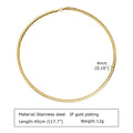 Choker Neck Cuff for Women, Open Collar Choker Torques Necklace Adjustable ,Simple Stainless Steel Jewelry