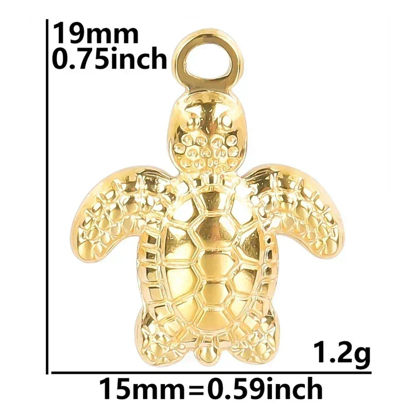 1Pc Temperament Fashion Summer Beach Blue Marine Life Sea Horse Shell Turtle Mini Fish Bead Necklace Classic Clavicle Chain