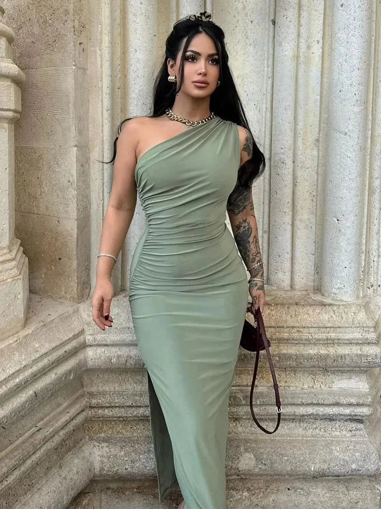 Black Backless Maxi Dress | Sexy Split Sleeveless Party Gown -femstylo
