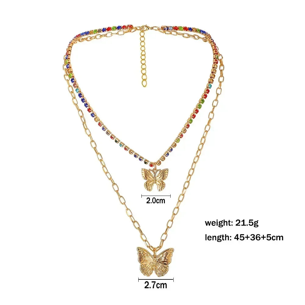 Luxurious Square Pink Zircon Pendant Necklace For Women Fashionable Personalized Daily Accessory Party Jewelry Birthday Gifts