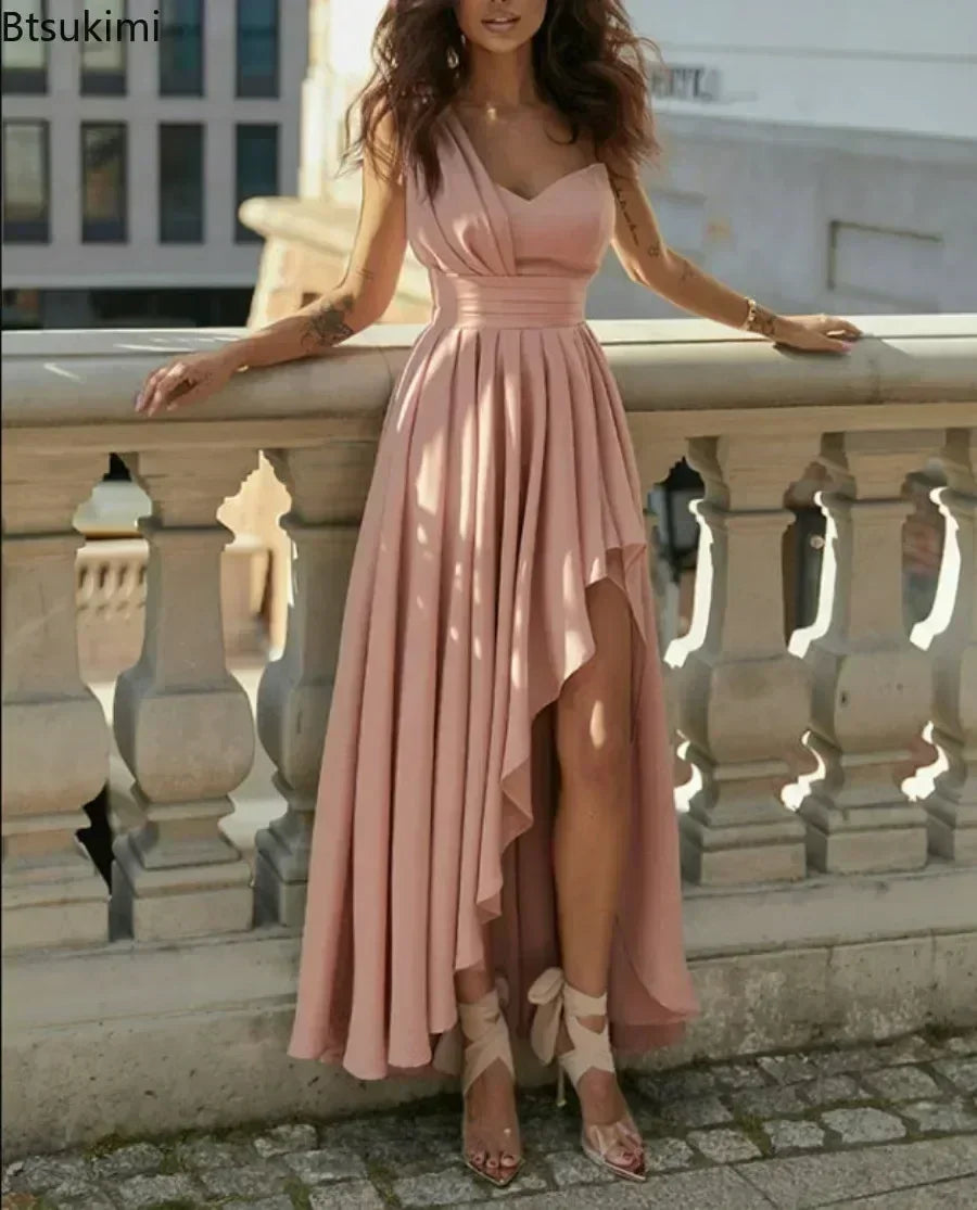 2025 Women's Sexy Evening Party Dress Chic Gala Graduation Dresses Luxury Formal Occasion Bridesmaid Gown Dress Female Vestidos