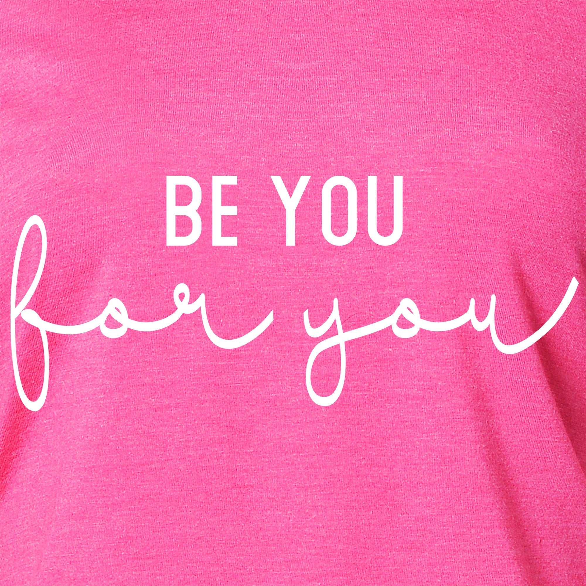 Be You, For You Black Tapered Long Sleeve Hoodie