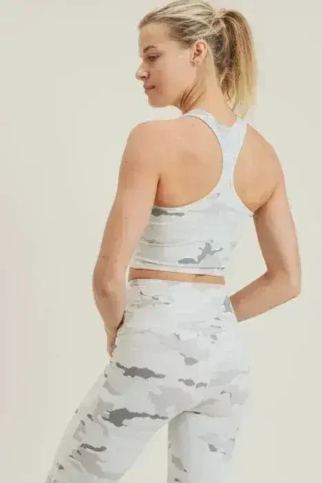 Snow Camo Sport Crop Top