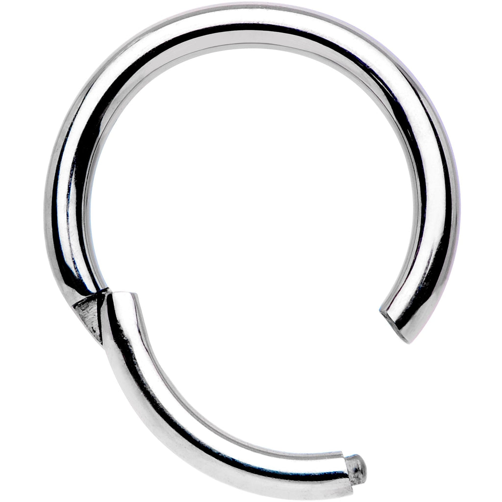 16G 5/16 Solid G23 Implant Grade Titanium Hinged Segment Ring