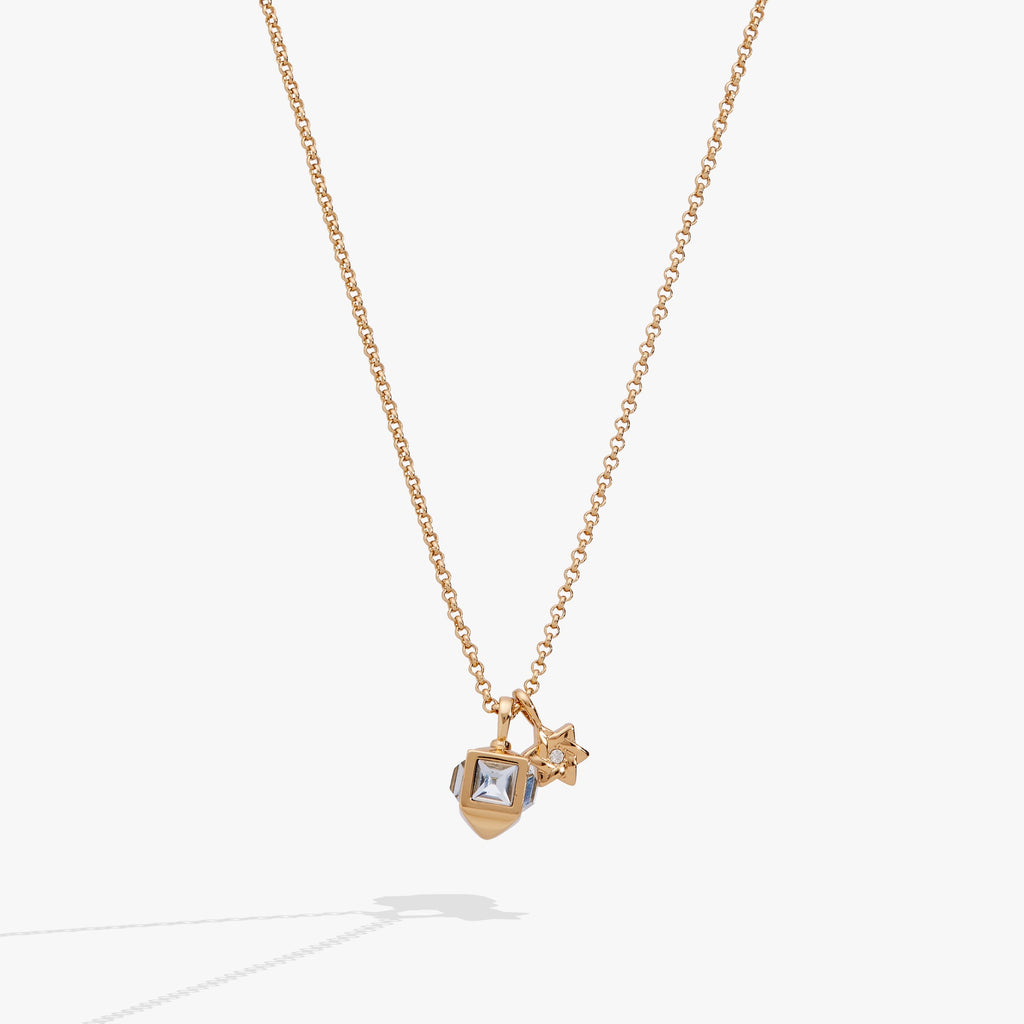 Hanukkah Star of David and Dreidel Pendant Necklace