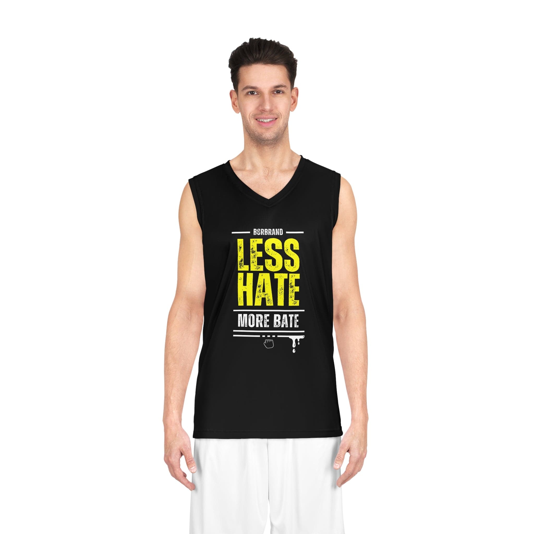 Less Hate, More Bate Basketball Jersey