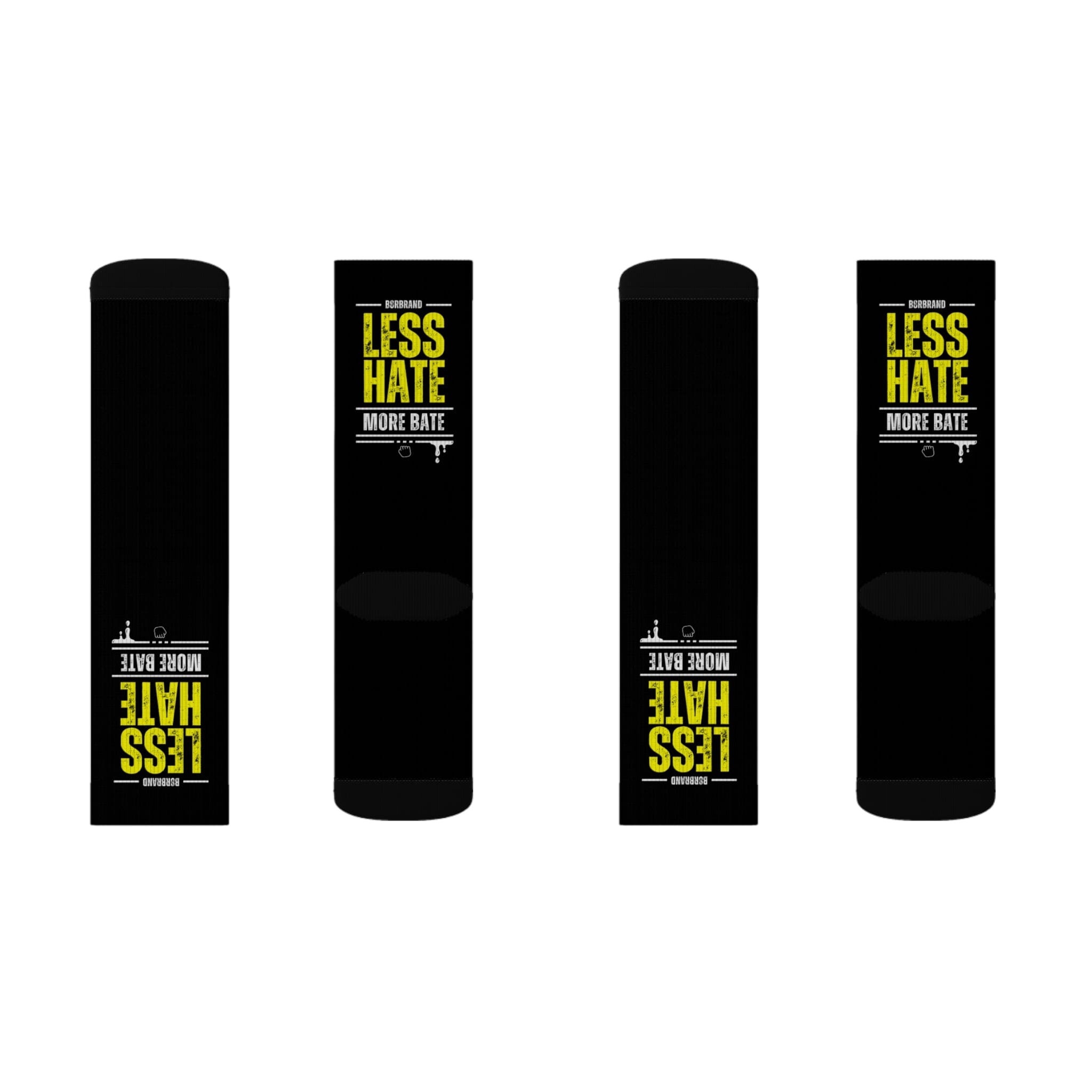 Less Hate, More Bate Socks - B8rBrand - LeatherDaddy Skin Co.