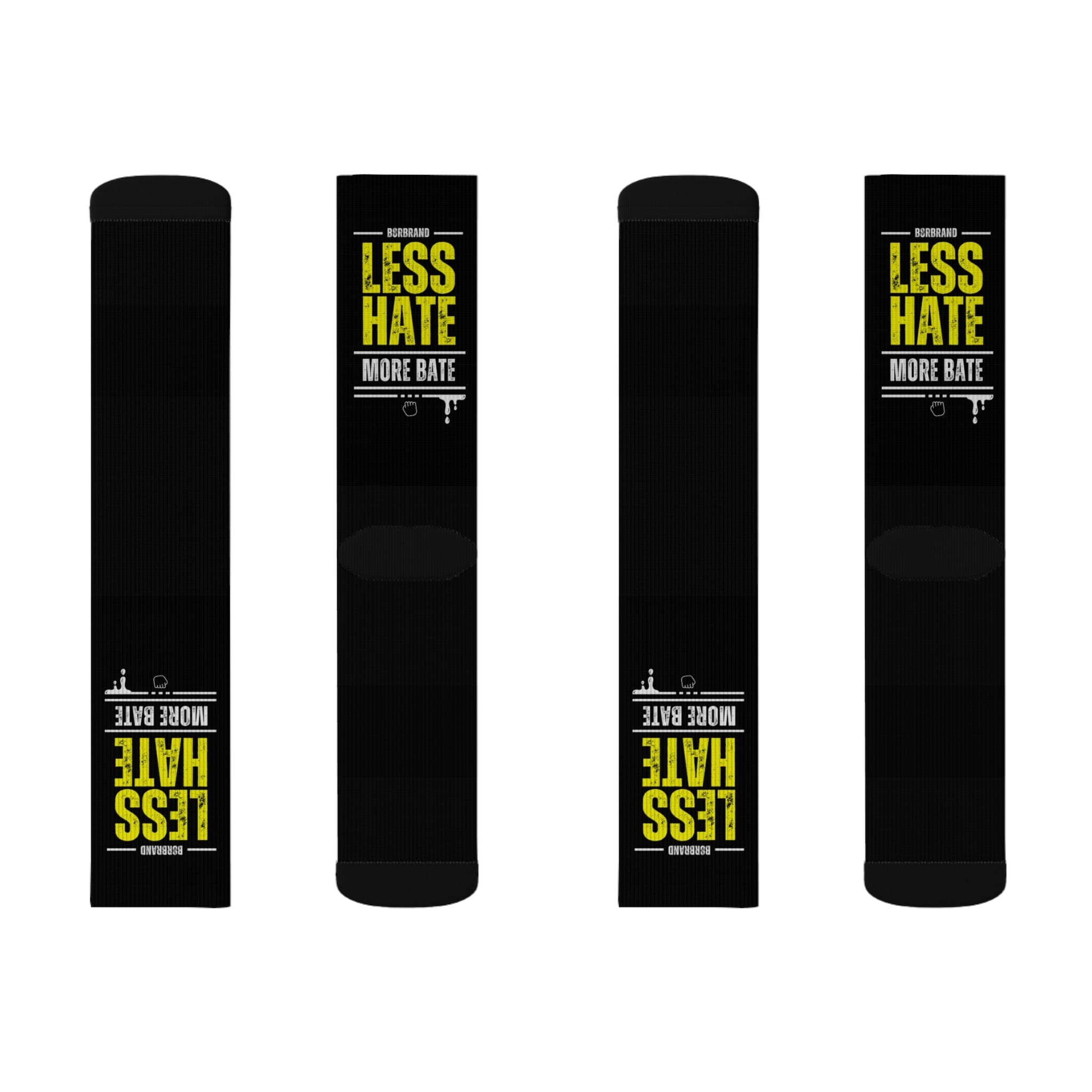 Less Hate, More Bate Socks - B8rBrand - LeatherDaddy Skin Co.