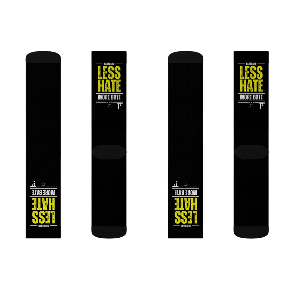 Less Hate, More Bate Socks - B8rBrand - LeatherDaddy Skin Co.