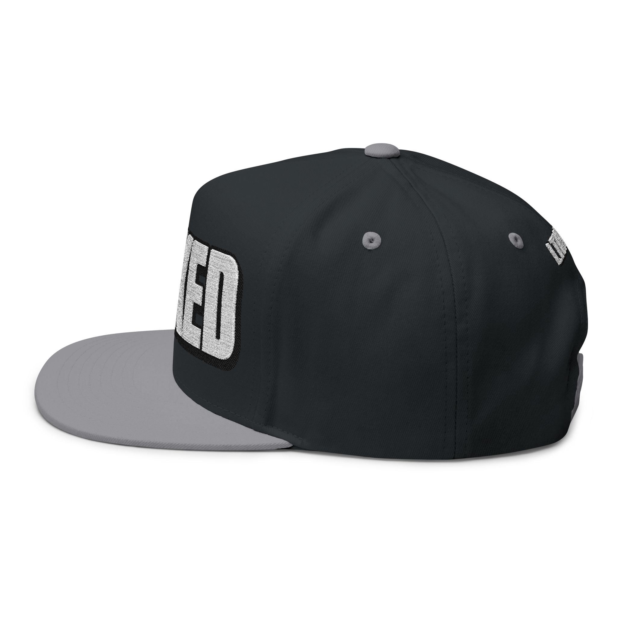 INTO: LOCKED Embroidered Flat Bill Cap – Chastity Lifestyle Hat for Caged Subs, Kinksters & Devoted Toys