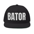 INTO: BATOR Embroidered Flat Bill Cap – Kink Hat for Edgers, Strokers & Masturbation Enthusiasts