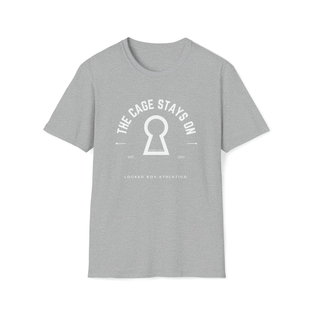 The Cage Stays On LUX - Chastity Tshirt