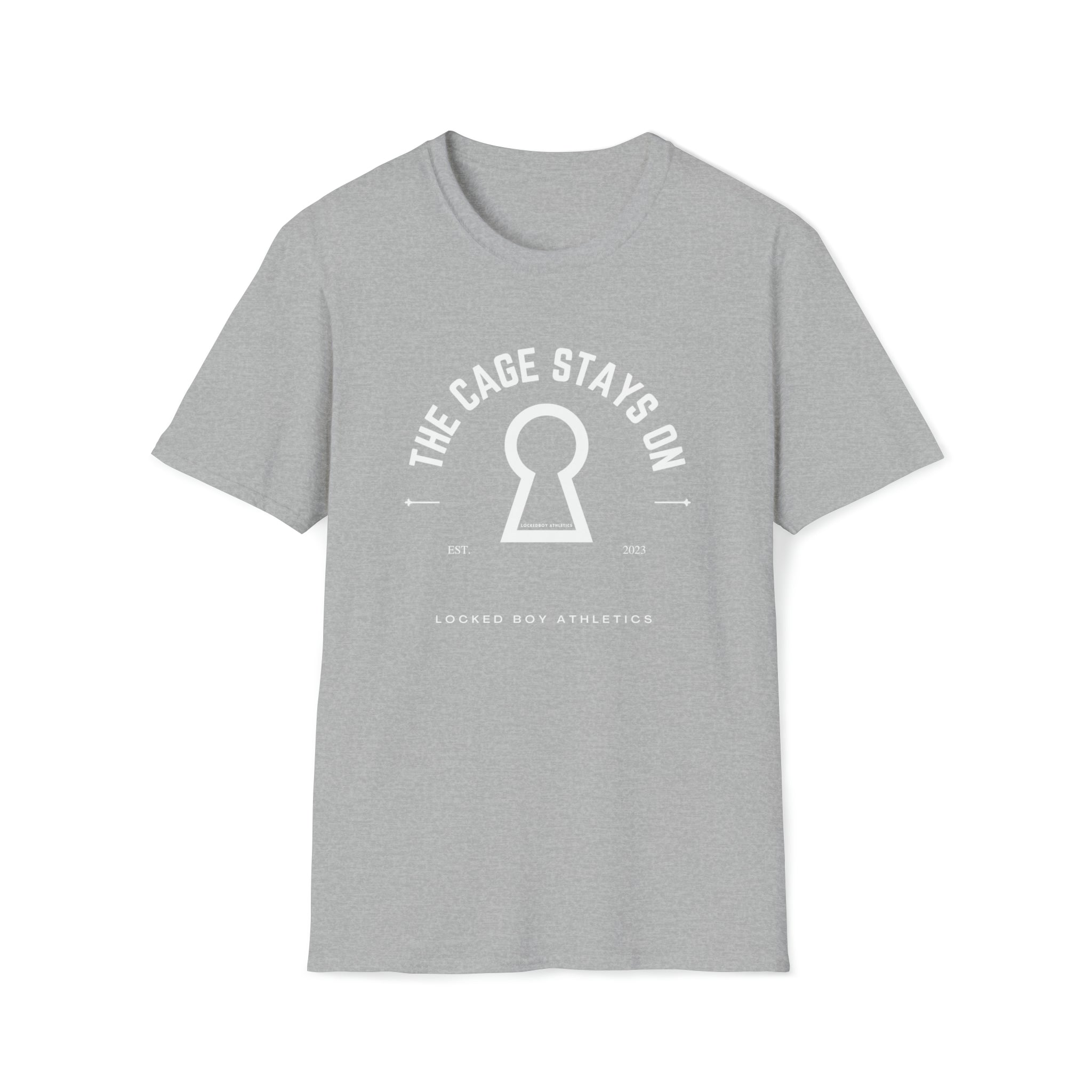 The Cage Stays On LUX - Chastity Tshirt