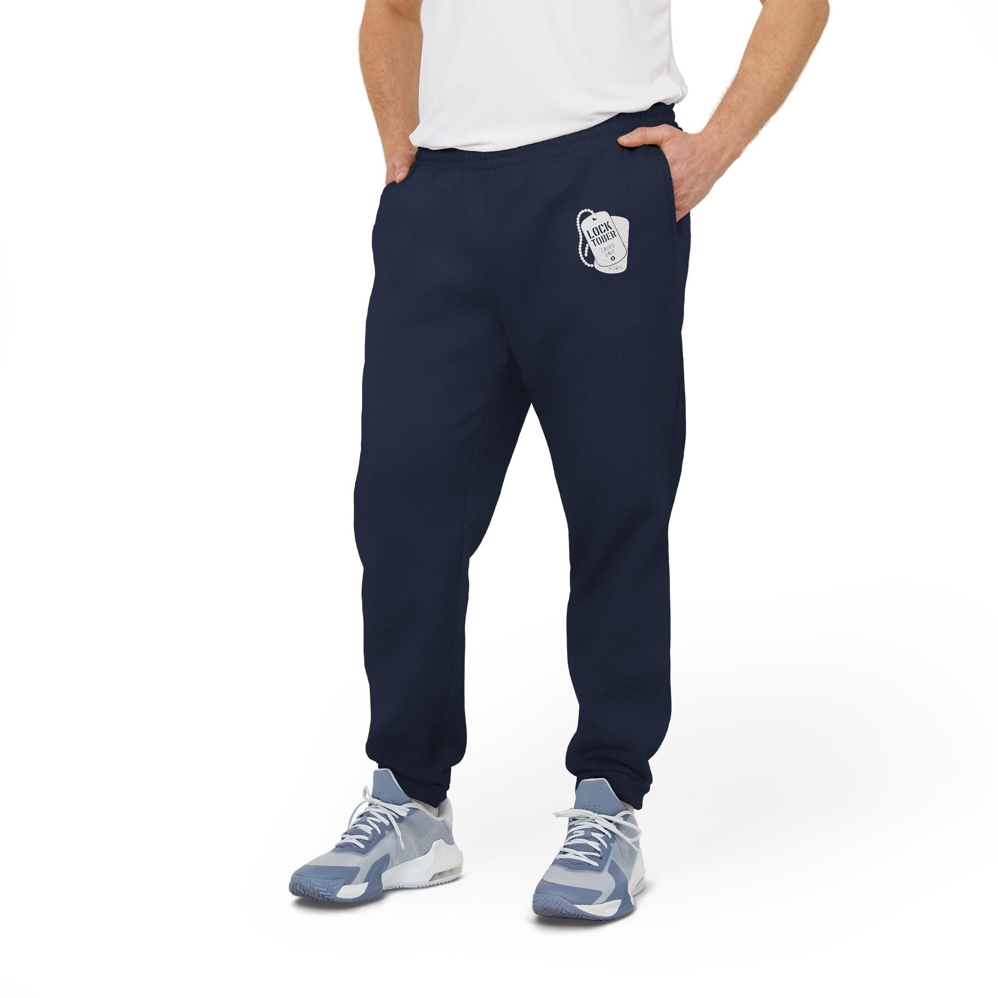 Locktober Caged Unit Adidas Joggers – Grey Sweatpants Season with a Visible Cage Line