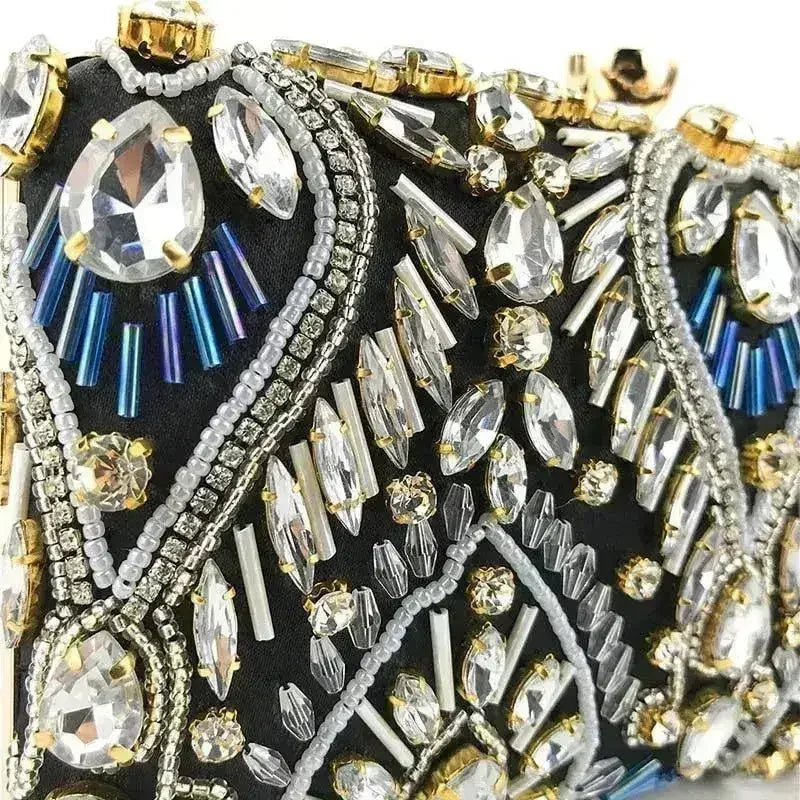 Diamond Rhinestone Clutch - Luxury Evening Minaudière | Femstylo
