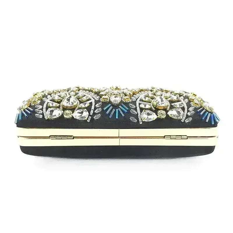 Diamond Rhinestone Clutch - Luxury Evening Minaudière | Femstylo