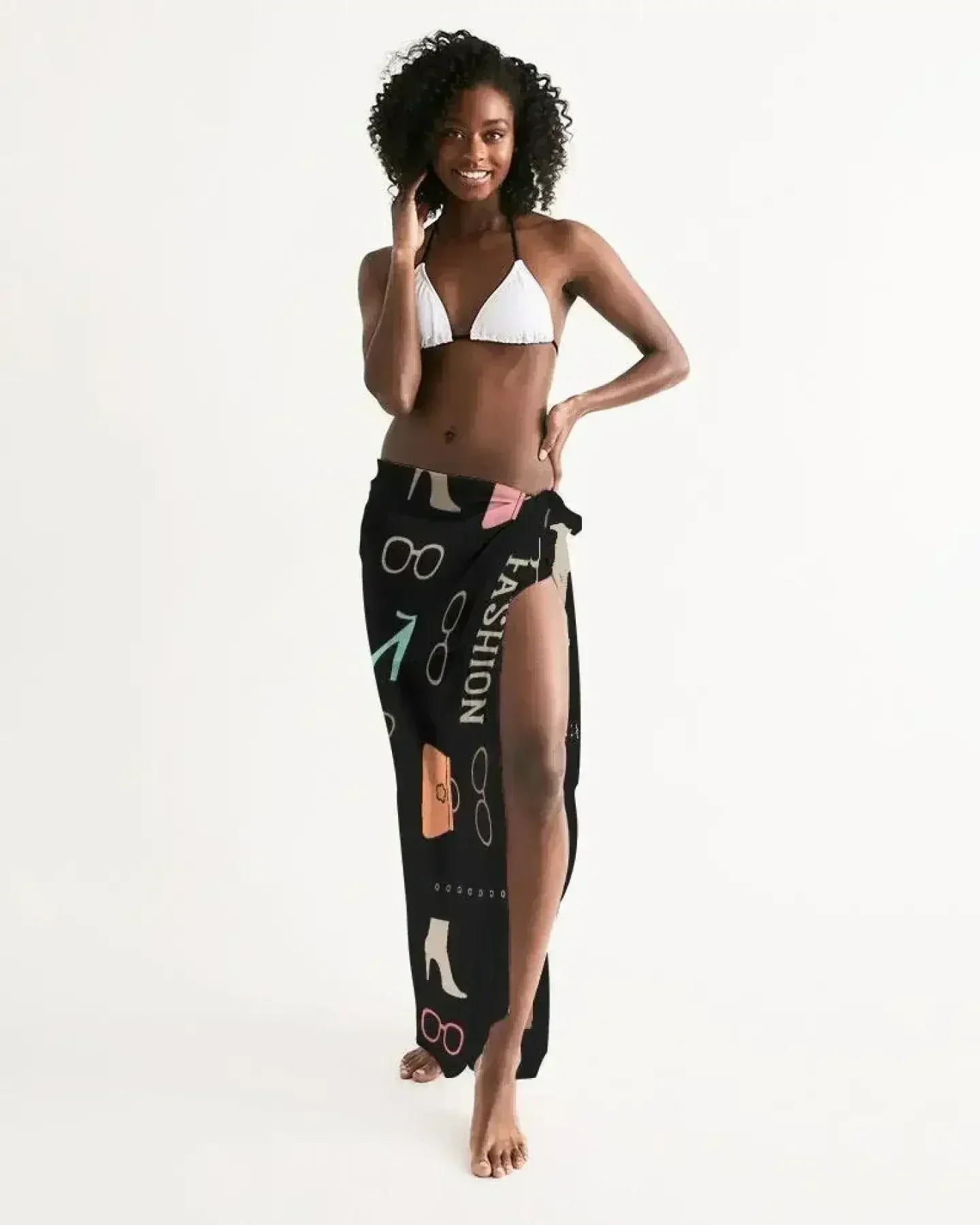 Sheer Fashion Design Style Black Swimsuit Cover Up